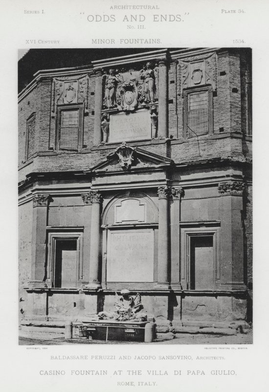 Kasinofontän vid Villa Di Papa Giulio, Rom, Italien (s/v foto) av American Photographer (after)