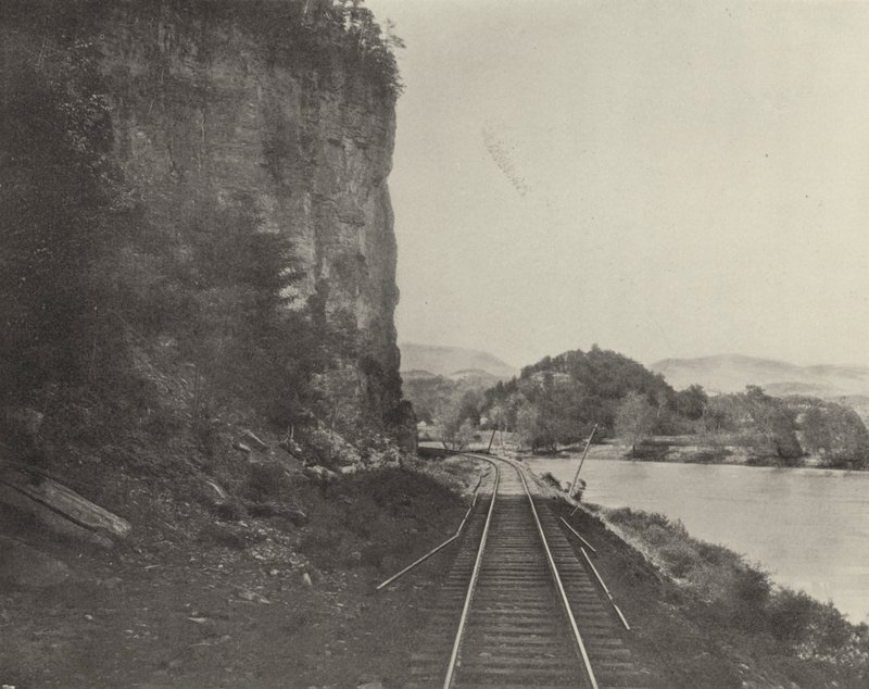 Castle Rock, New River (svart/vitt foto) av American Photographer (after)
