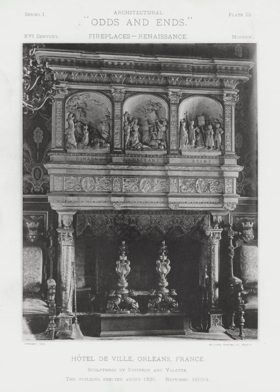 Öppen spis: Hotel De Ville, Orleans, Frankrike (s/v foto) av American Photographer (after)
