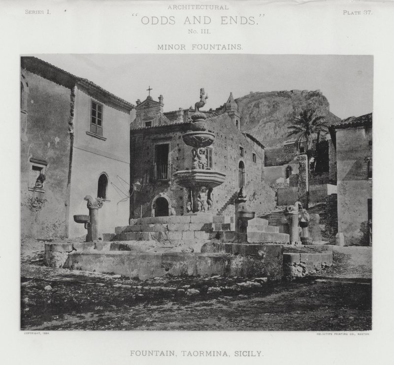 Fountain, Taormina, Sicilien (s/v foto) av American Photographer (after)