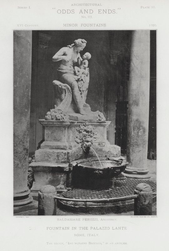 Fontän i Palazzo Lante, Rom, Italien (s/v foto) av American Photographer (after)