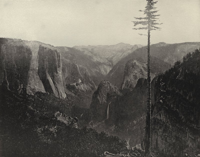 Allmän vy av Yosemite Valley, Kalifornien (svart/vitt foto) av American Photographer (after)