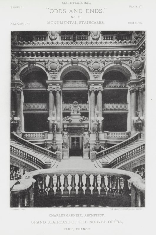Grand Staircase of the Nouvel Opera, Paris, Frankrike (s/v foto) av American Photographer (after)