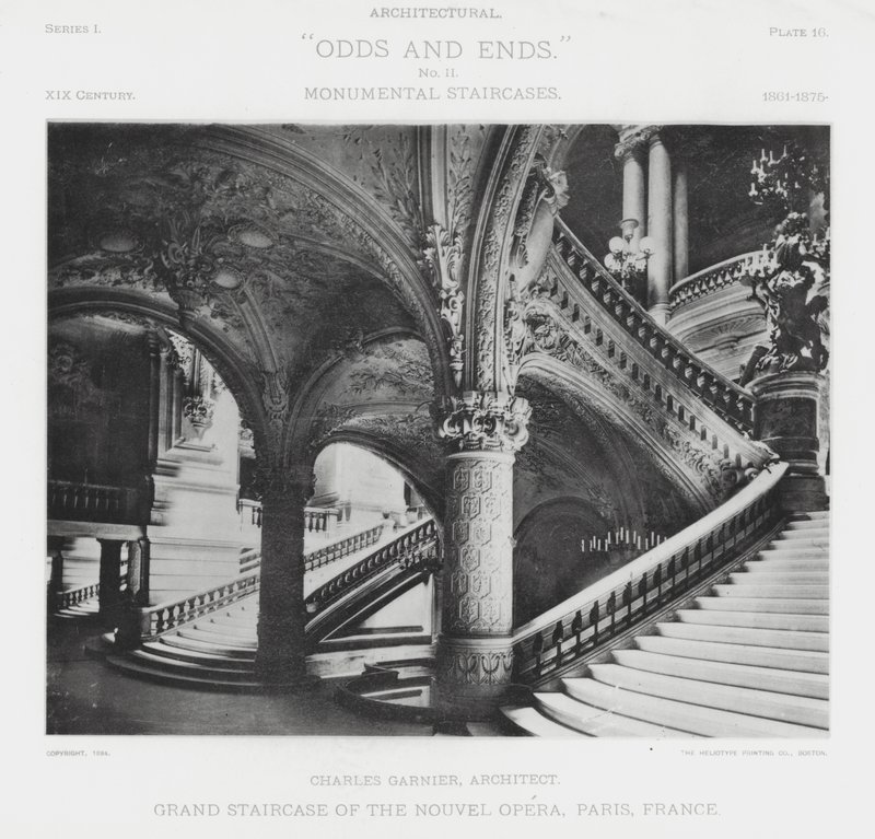 Grand Staircase of the Nouvel Opera, Paris, Frankrike (s/v foto) av American Photographer (after)