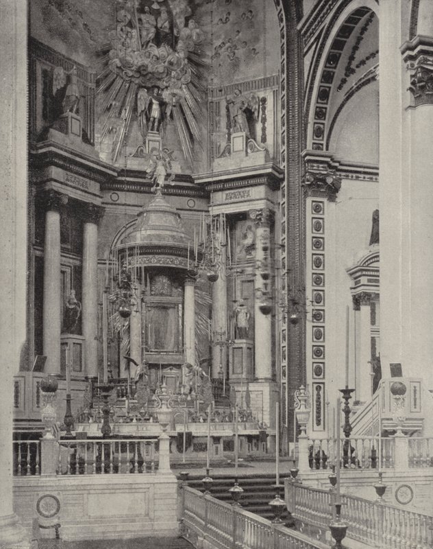 Interiör av kyrkan i Guadalupe (s/v foto) av American Photographer (after)