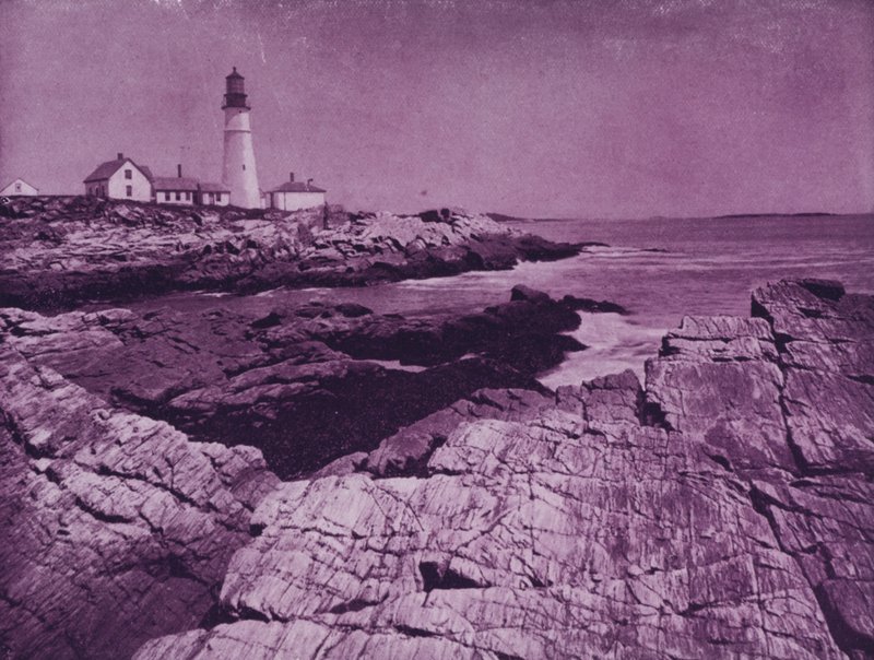 Fyr i hamnen i Portland, Maine (s/v foto) av American Photographer (after)