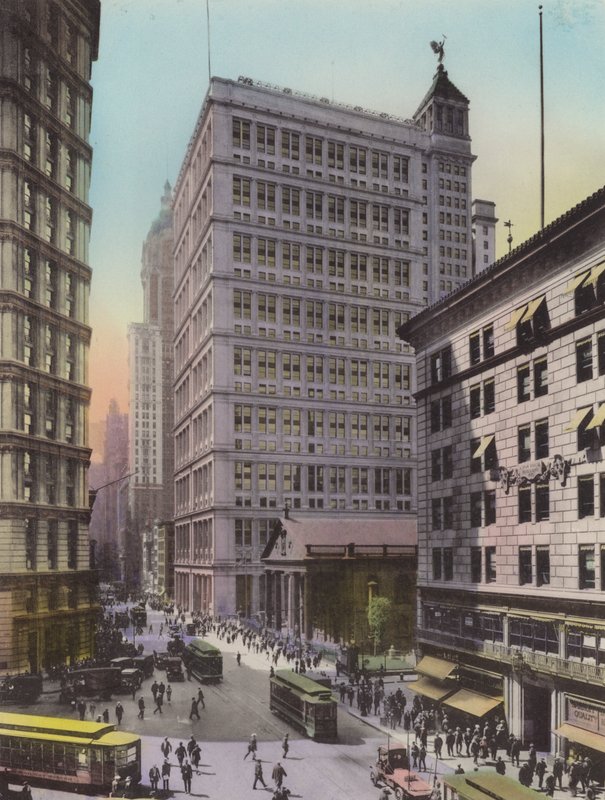 New York: St Paul Bldg; Am Telefon och Telegraf; Astor House (foto) av American Photographer (after)