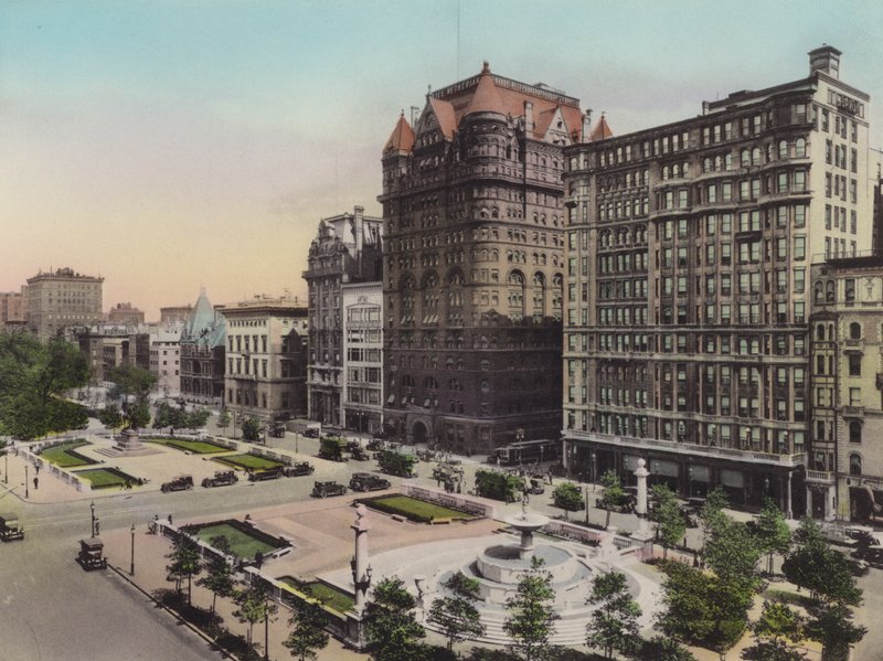 New York: Plaza och Pulitzer Memorial Fountain (foto) av American Photographer (after)