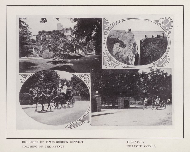 Newport, Rhode Island: James Gordon Bennetts bostad; Skärseld; Coaching på Avenyn; Bellevue Avenue (s/v foto) av American Photographer (after)