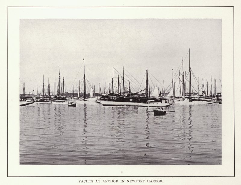 Newport, Rhode Island: Yachts at Anchor i Newport Harbor (s/v foto) av American Photographer (after)