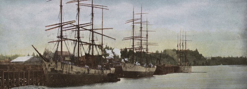 Oregon: Segelfartyg vid Anchor i Portland Harbor (foto) av American Photographer (after)