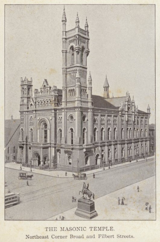 Philadelphia: The Masonic Temple, Northeast Corner Broad and Filbert Streets (s/v foto) av American Photographer (after)