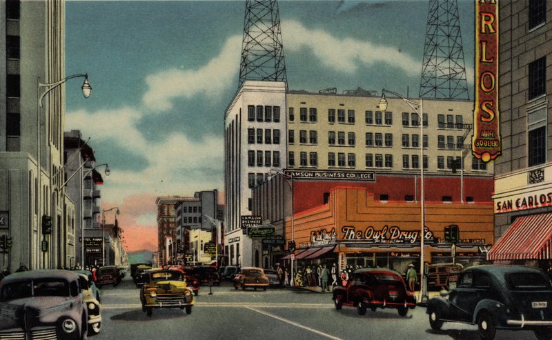 Phoenix, Arizona: Central Avenue, tittar söderut från Monroe (foto) av American Photographer (after)
