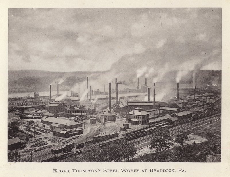 Pittsburgh: Edgar Thompsons stålverk i Braddock, Pennsylvania (s/v foto) av American Photographer (after)
