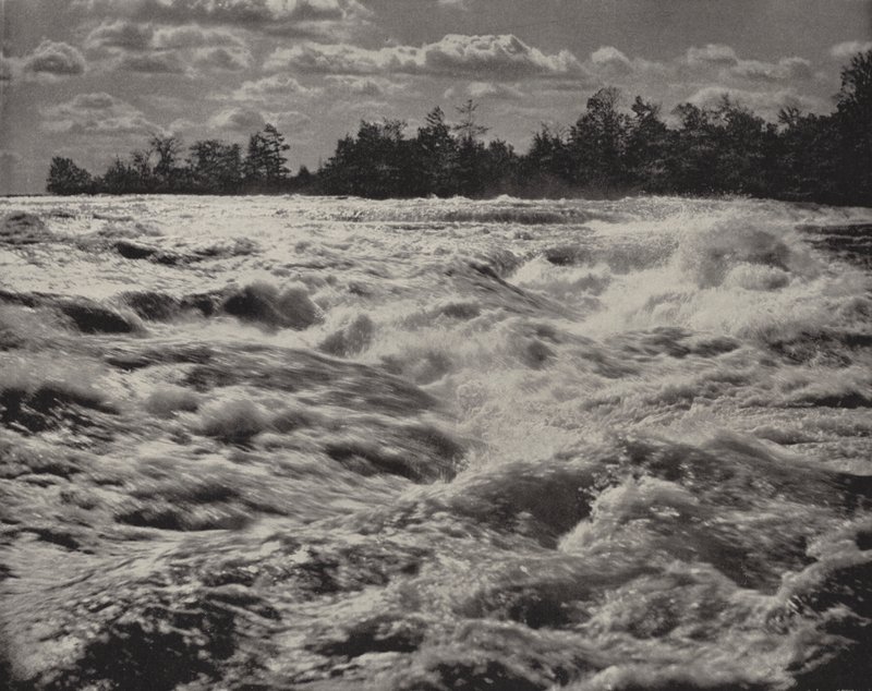 Niagaras forsar ovanför fallen (svart/vitt foto) av American Photographer (after)
