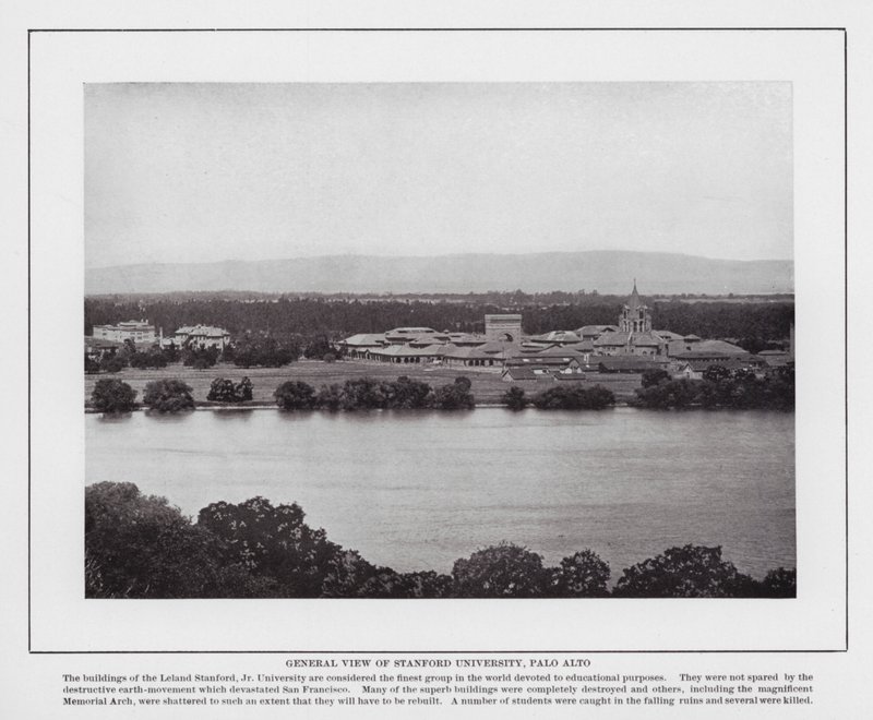 San Francisco: Översikt över Stanford University, Palo Alto (s/v foto) av American Photographer (after)