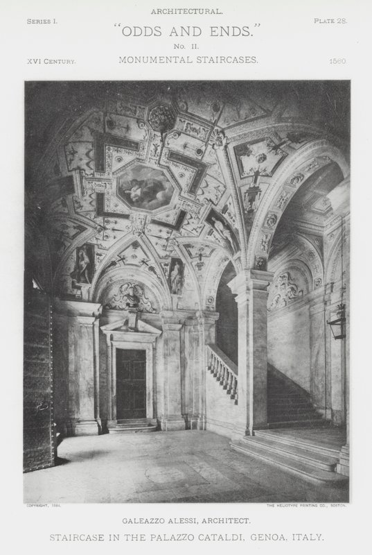 Trappa i Palazzo Cataldi, Genua, Italien (s/v foto) av American Photographer (after)