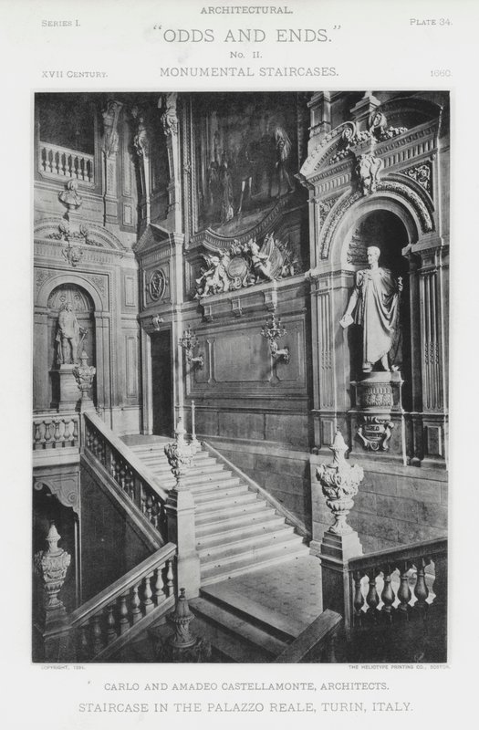 Trappa i Palazzo Reale, Turin, Italien (s/v foto) av American Photographer (after)