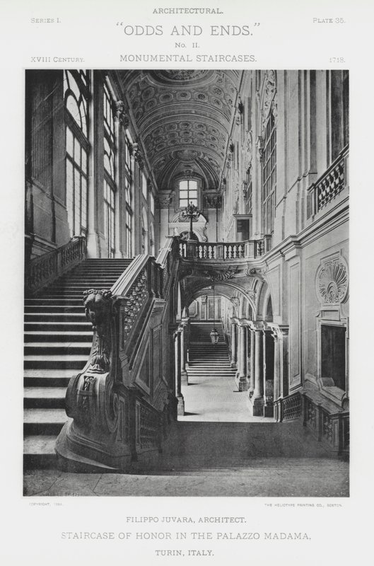 Hederstrappa i Palazzo Madama, Turin, Italien (s/v foto) av American Photographer (after)