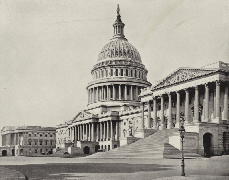 Huvudstadsbyggnaden i Washington (s/v foto) av American Photographer (after)