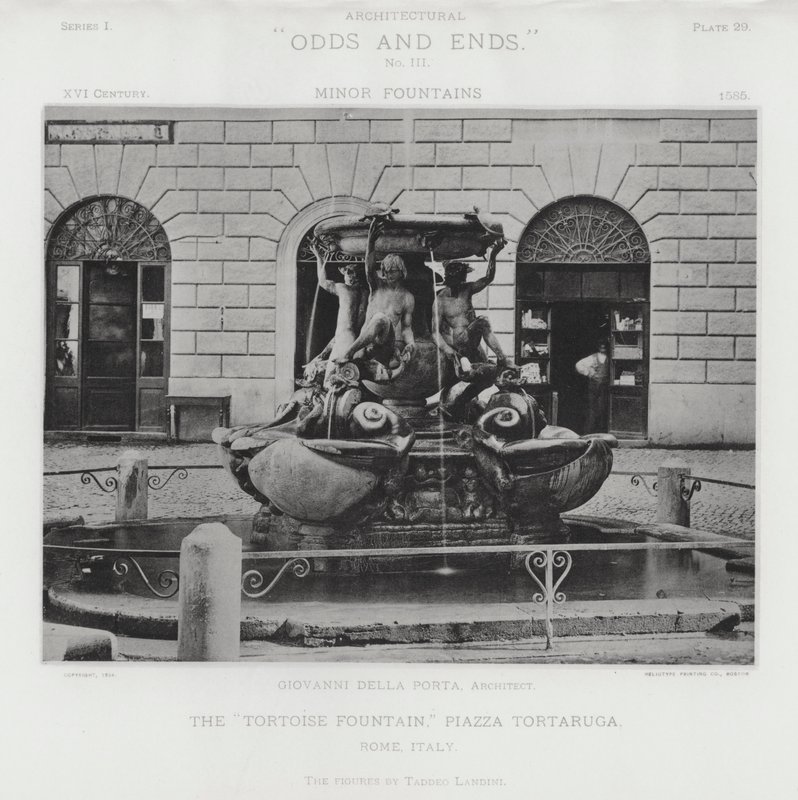 "Sköldpaddsfontänen", Piazza Tortaruga, Rom, Italien (s/v foto) av American Photographer (after)