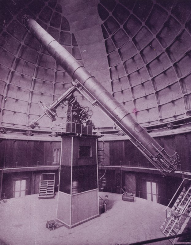 Det stora teleskopet, i Lick Observatory (s/v foto) av American Photographer (after)