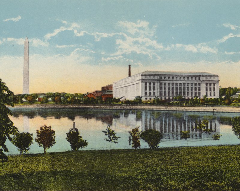Washington DC: The New Bureau of Printing and Engraving on Potomac Park and Basin (foto) av American Photographer (after)