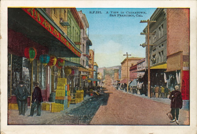 Utsikt över Chinatown, San Francisco, Kalifornien (färgfoto) av American Photographer