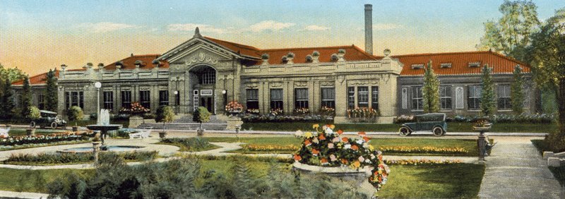 Administrationsbyggnad i Washington Park (färgat foto) av American Photographer