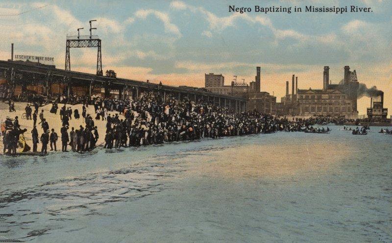 Dopande afroamerikaner, Mississippifloden (foto) av American Photographer