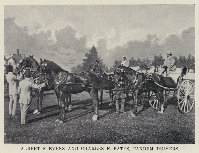 Albert Stevens och Charles F Bates, tandemförare (s/v foto) av American Photographer