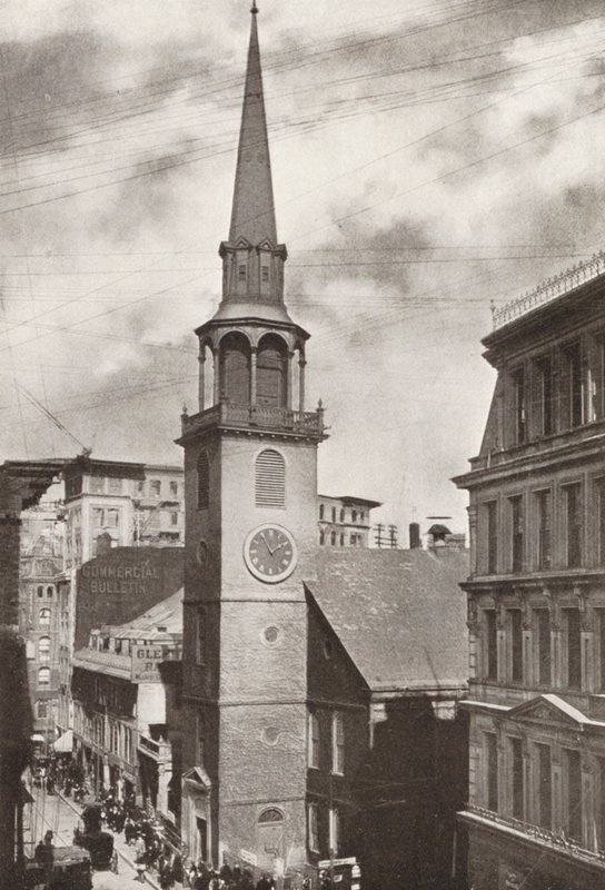 Boston: Old South Church, Washington Street (svartvitt foto) av American Photographer