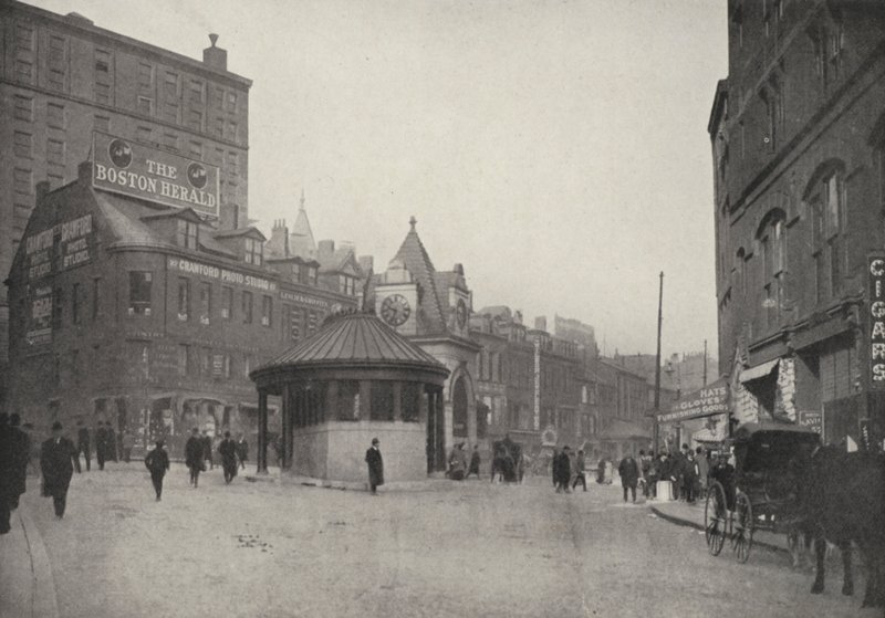 Boston: Scollay Square och East Boston Tunnel Entrance (svartvitt foto) av American Photographer