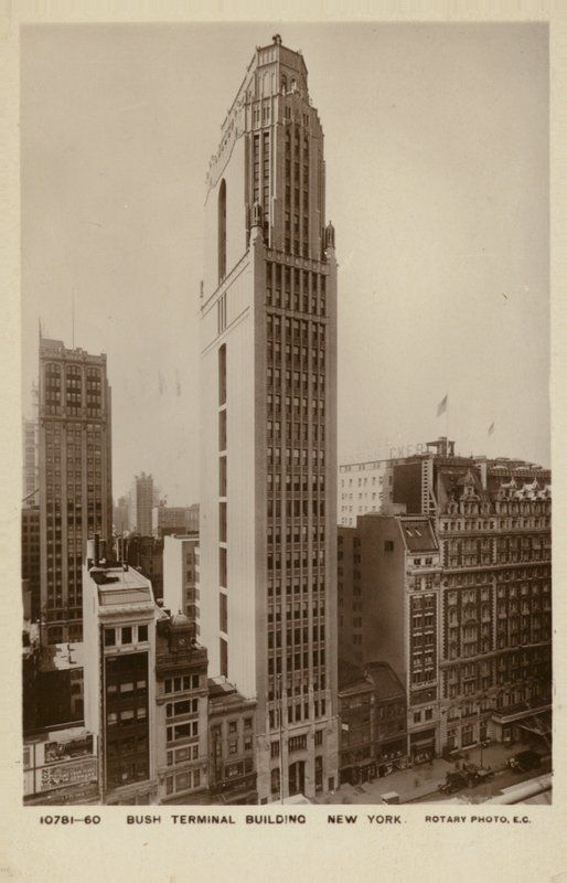 Bush Terminal Building, New York City, USA (svartvitt foto) av American Photographer