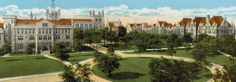Campus, University of Chicago (färgad bild) av American Photographer