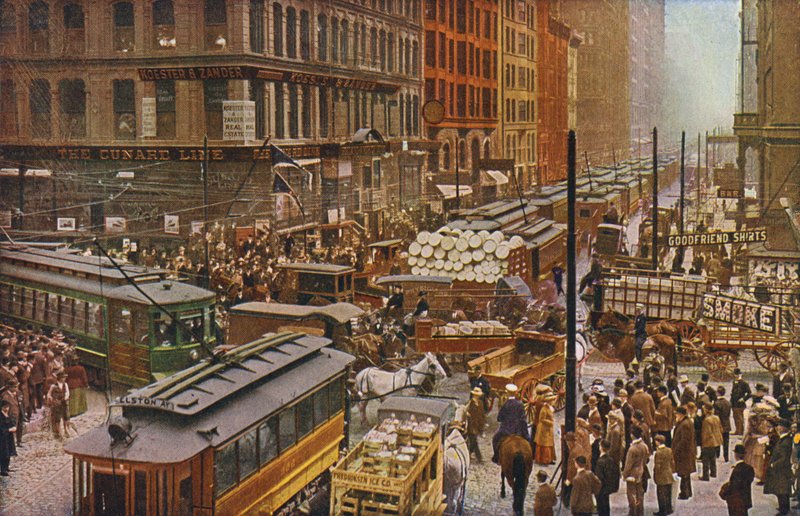 Chicago: En hektisk dag på Dearborn och Randolph Streets (färgfoto) av American Photographer