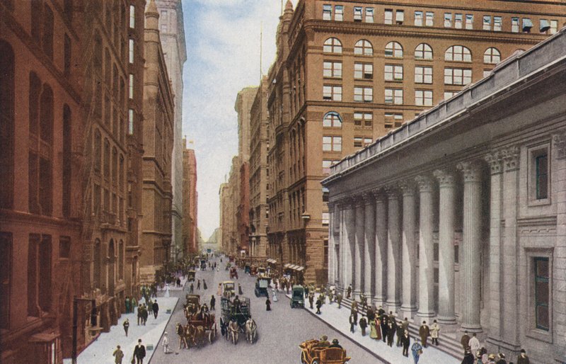 Chicago: La Salle Street, från Board of Trade Building (färgfoto) av American Photographer