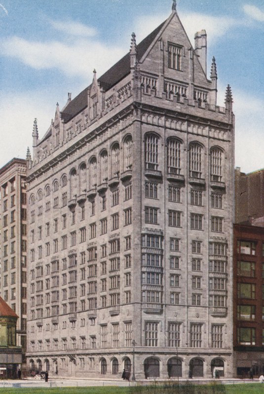 Chicago: University Club, Michigan Boulevard och Monroe Street (färgfoto) av American Photographer
