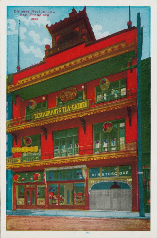 Kinesisk restaurang, San Francisco (färglagd bild) av American Photographer