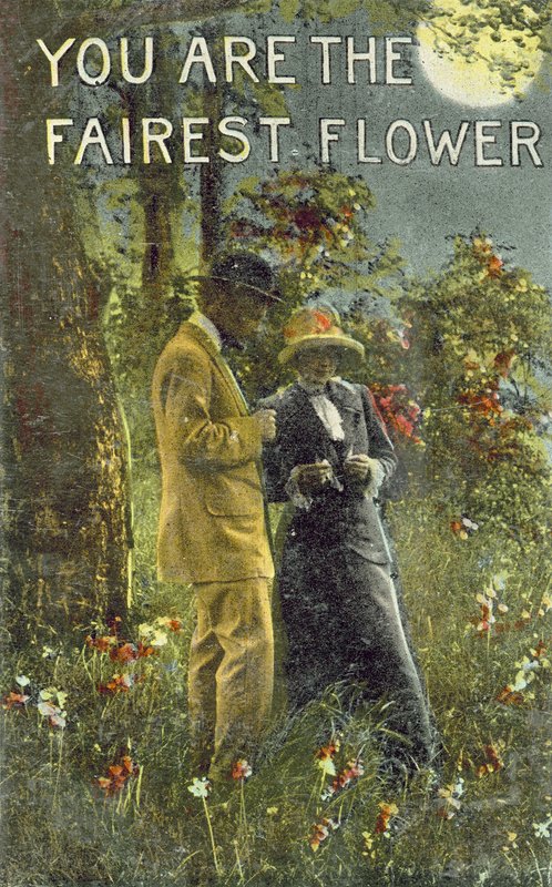 Par ute i skogen i månskenet (färgfoto) av American Photographer