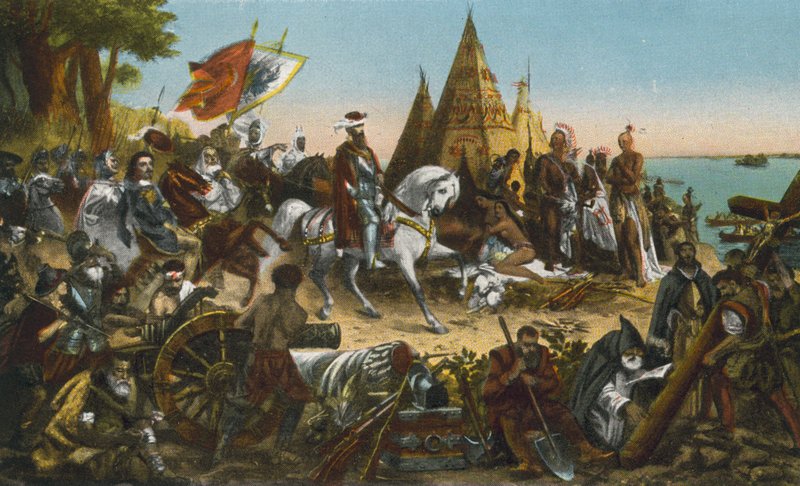De Sotos upptäckt av Mississippifloden, maj 1541 (färgfoto) av American Photographer
