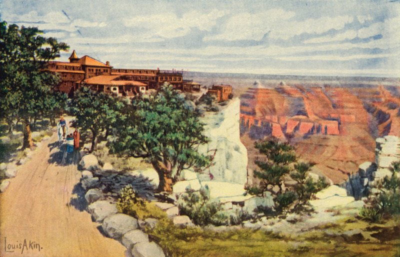 El Tovar Hotel vid kanten av Grand Canyon National Park (färgfoto) av American Photographer