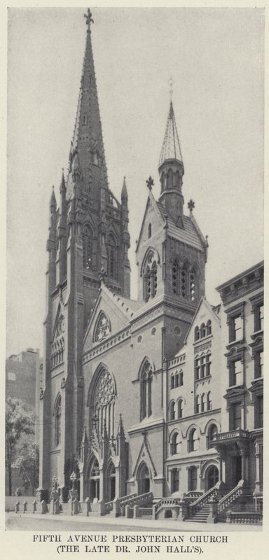 Fifth Avenue Presbyterian Church, framlidne Dr John Halls (s/v foto) av American Photographer