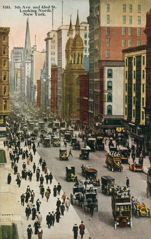 Fifth Avenue och 42nd Street, New York (färgfoto) av American Photographer