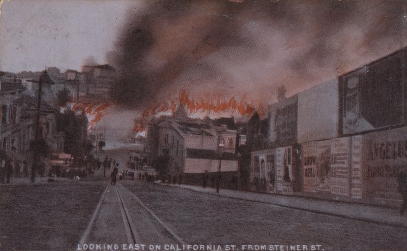 Bränder efter jordbävningen i San Francisco 1906 (färgfoto) av American Photographer