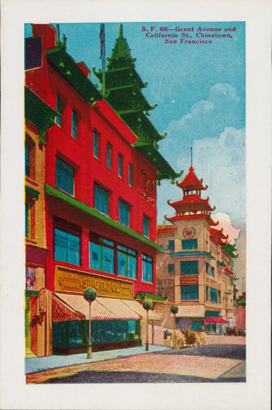 Grant Avenue och California Street, Chinatown, San Francisco (färgfoto) av American Photographer