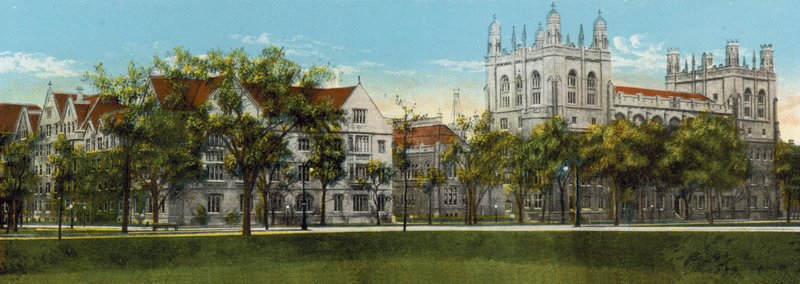 Harper Memorial Library, University of Chicago (färgad bild) av American Photographer