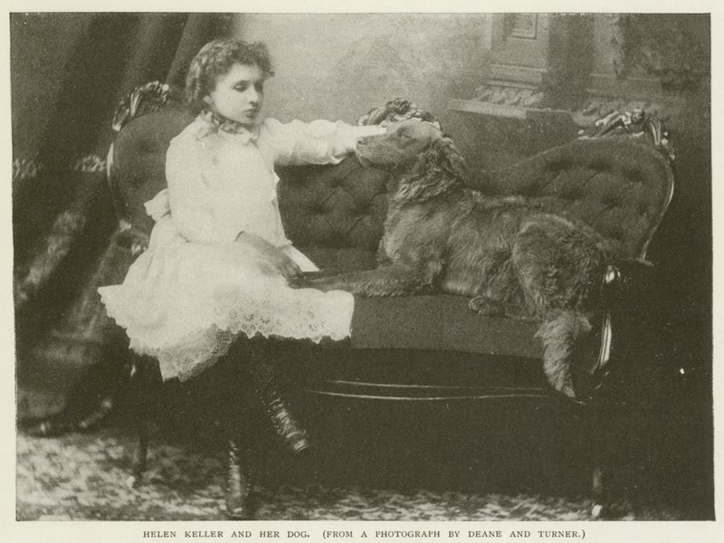 Helen Keller och hennes hund av American Photographer