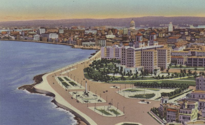 Hotel Nacional, Parque del Maine, National Hotel, Maine Park (färgad bild) av American Photographer