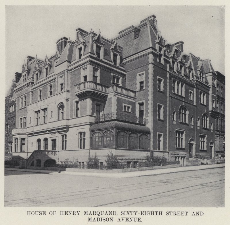 House of Henry Marquand, Sixty-Eightth Street och Madison Avenue (s/v foto) av American Photographer